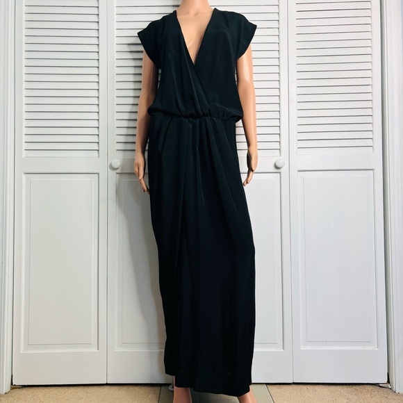 MARISSA WEBB Black Deep V-Neck Maxi Dress Size 4 - Picture 1 of 8
